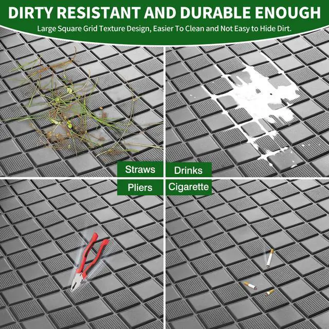 Alt view image 7 of 7 - Golf Cart Floor Liner Mat 8mm Thick Rubber Full Coverage Fit for EZGO TXT (1994-2025), Express S4 (2012-2020), Cushman Workhorse, EX1 (2020), Valor, Navitas, Some Star Carts Mats Replacement