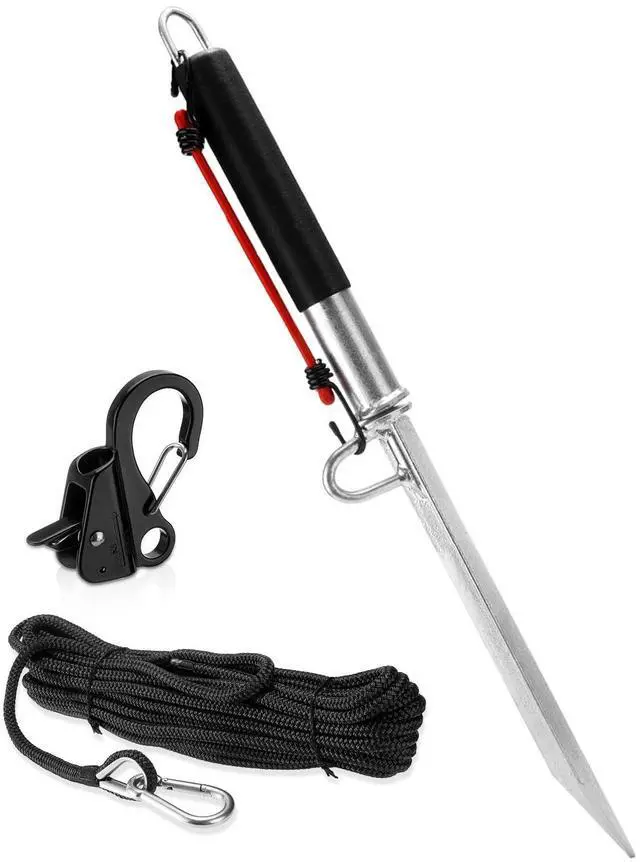 Main image of 32'' Sand Spike Boat Anchor Pole,with Boat Anchor Hook and Boat Anchor Line | Stainless Steel Boat Anchor Hook, Boat Anchor Line 50ft, for Shallow Water Shore, Beach, Sandbar