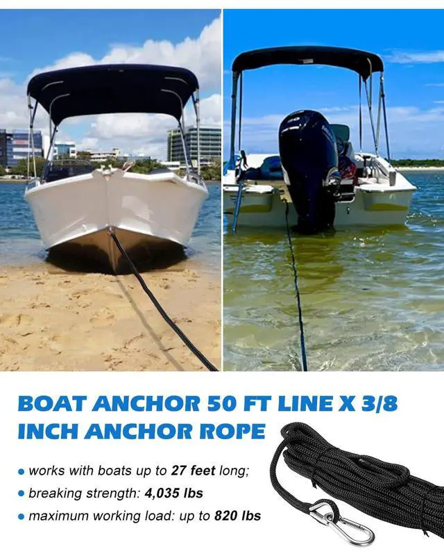 Alt view image 4 of 7 - 32'' Sand Spike Boat Anchor Pole,with Boat Anchor Hook and Boat Anchor Line | Stainless Steel Boat Anchor Hook, Boat Anchor Line 50ft, for Shallow Water Shore, Beach, Sandbar