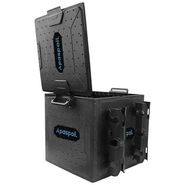 Alt view image 5 of 7 - Kayak Fishing Crate with 4 Rod Holders | 13"x13" Kayak Tackle Storage Box & Gear Organizer | Durable, Compact Kayak Crate Storage for Most Fishing Kayaks