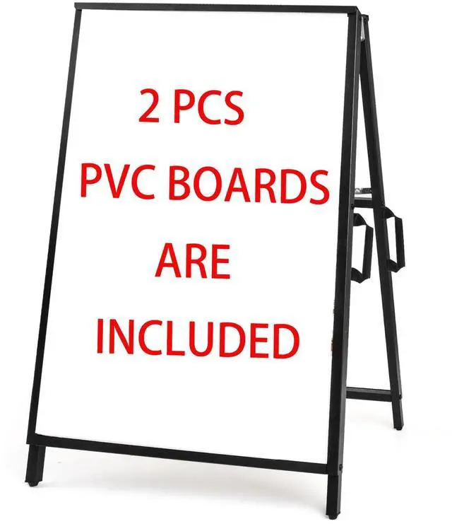 Main image of A Frame Sidewalk Sign 24x36 inches Sandwich Board Signs Outdoor Heavy Duty Double-Sided,including 2 Corrugated Boards 2 Anti-Glare for Business Indoor Outdoor (1 PACK)
