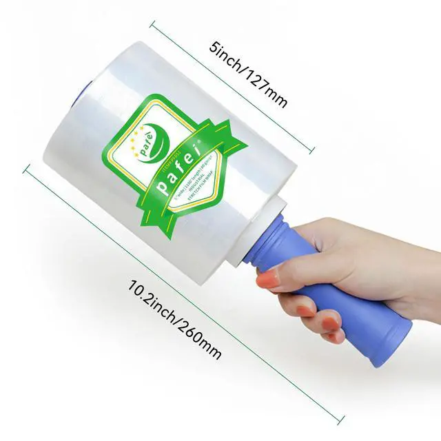 Alt view image 3 of 7 - 5 inch Plastic Stretch Film Shrink Wrap Roll for Moving -12 Rolls | 80 Gauge 500% Stretch Cling Wrap, Mini Plastic Saran Wrap, For Moving, Packing, Pallets, Shipping & Furniture Protection