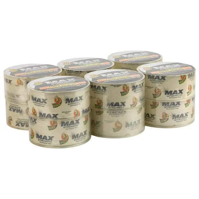Alt view image 2 of 7 - Max Strength Clear Packing Tape Refills 12 Rolls of Maximum Strength Heavy Duty Packaging Tape for Shipping & Moving, Strong Packing Tape for Boxes, 1.88 Inch x 54.6 Yards, Clear (287734)