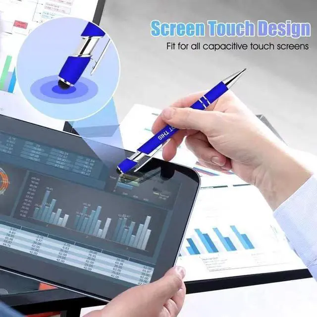 Alt view image 5 of 7 - 100 PCS Motivational Bulk Pens with Stylus Tip Gifts Black Ink | Inspirational Ballpoint Ink Pen Gifts for Teacher Students Coworkers Women Office Supplies