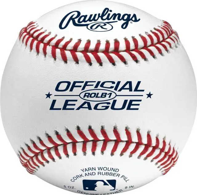 Main image of Official League Baseballs | Competition Grade | ROLB1 | Youth/14U | Game/Practice Use | 12 Count
