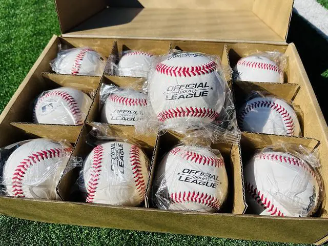 Alt view image 5 of 7 - Official League Baseballs | Competition Grade | ROLB1 | Youth/14U | Game/Practice Use | 12 Count