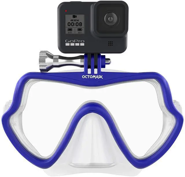 Main image of Frameless Scuba Mask w/Mount for all GoPro Hero Cameras for Scuba Diving, Snorkeling, Freediving