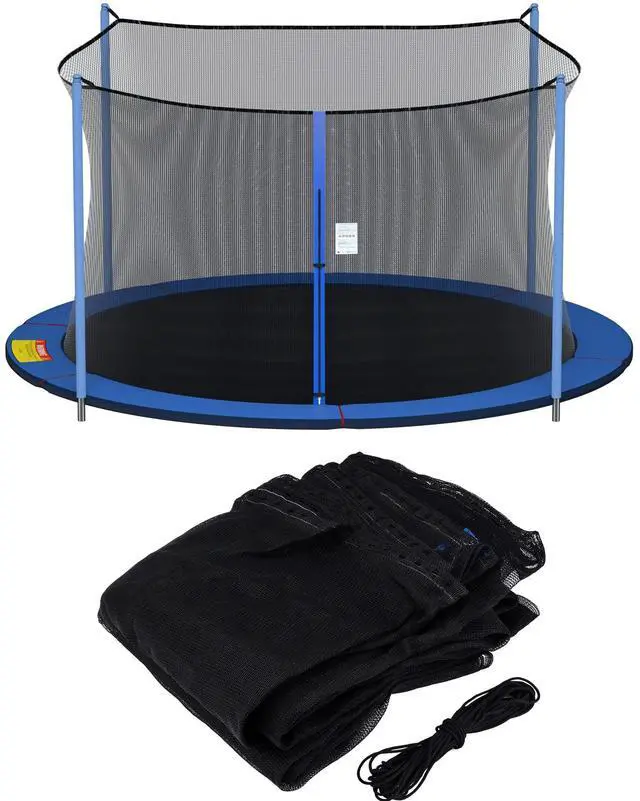 Main image of Replacement Trampoline Net Fit 12/13/14/15 Ft Round Trampolines | Trampoline Safety Enclosure with Adjustable Straps, Breathable, Weather-Resistant, Tear-Proof, NET ONLY