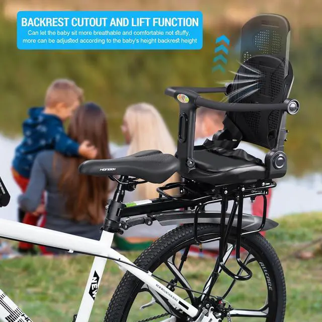 Alt view image 3 of 7 - Rear Child Bike Seat, Rear Kid Bike Seat, Toddler Bike Seat for Adult Bikes for Baby Ages 6 Months to 6 Years