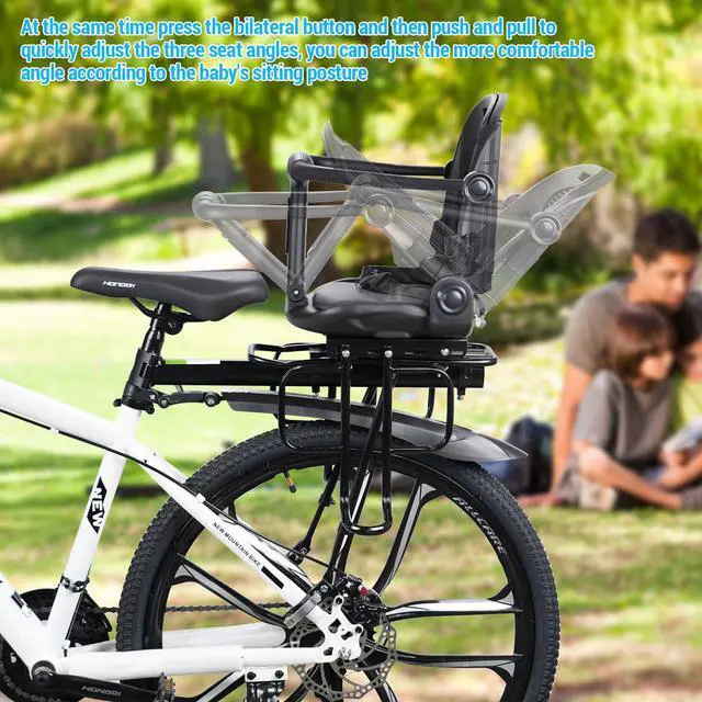 Alt view image 5 of 7 - Rear Child Bike Seat, Rear Kid Bike Seat, Toddler Bike Seat for Adult Bikes for Baby Ages 6 Months to 6 Years