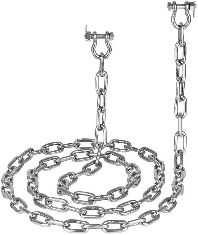 Main image of 1/4" 5/16" 316 Stainless Steel Boat Anchor Chain Kit, Heavy-Duty Marine Lead Chain with 2 Anti-Off Shackles for Pontoon & Sailboat
