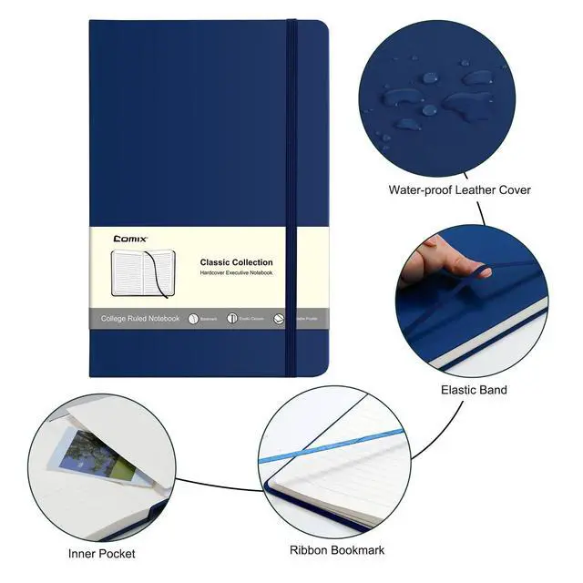Alt view image 4 of 7 - 24 Pack Lined Journal Notebooks for Work, 240 Pages, 5.5" x 8.3", A5 Hardcover Journaling Notebooks for Notes-taking Writing, Business Notebooks Jounrnals for Office School