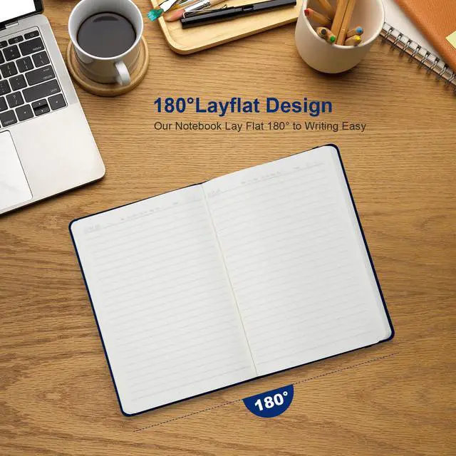 Alt view image 6 of 7 - 24 Pack Lined Journal Notebooks for Work, 240 Pages, 5.5" x 8.3", A5 Hardcover Journaling Notebooks for Notes-taking Writing, Business Notebooks Jounrnals for Office School