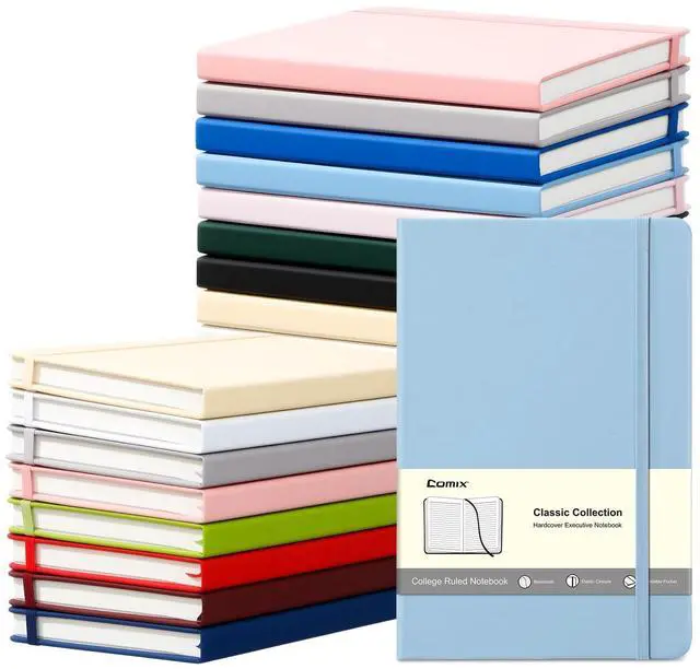 Main image of 24 Pack Lined Journal Notebooks for Work, 240 Pages, Medium 5.5" x 8.3", A5 Hardcover Journaling Notebooks for Business School Office, Notebooks Journals for Women & Men