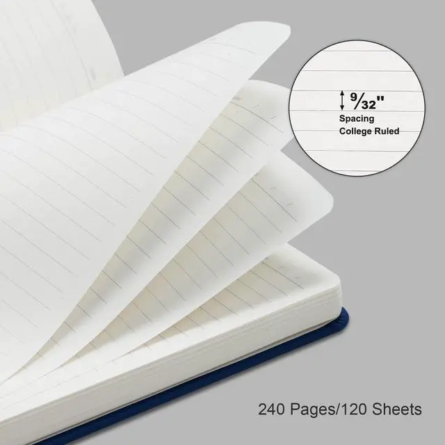 Alt view image 5 of 7 - 24 Pack Lined Journal Notebooks for Work, 240 Pages, 5.5" x 8.3", A5 Hardcover Journaling Notebooks for Notes-taking Writing, Business Notebooks Jounrnals for Office School