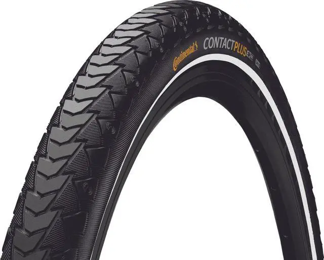 Main image of Contact Plus tire - clincher, wire, black/Reflex, SafetyPlus Breaker, E50, 26", 650b, 700 and 700b sizes