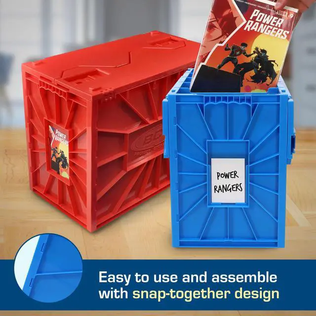 Alt view image 5 of 7 - Red & Blue Short Comic Bin Set | Plastic Comic Book Box Storage | Color-Coded Organization for Comics