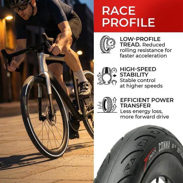 Alt view image 4 of 7 - 700x25c Tire - Road Bike Tires 25-622 with 1 mm Nylon Anti Puncture - Black 700c Bike Tire Puncture Proof with Kevlar for Racing, Hybrid, Folding Bicycles - Flatless Bike Tires 28 inch
