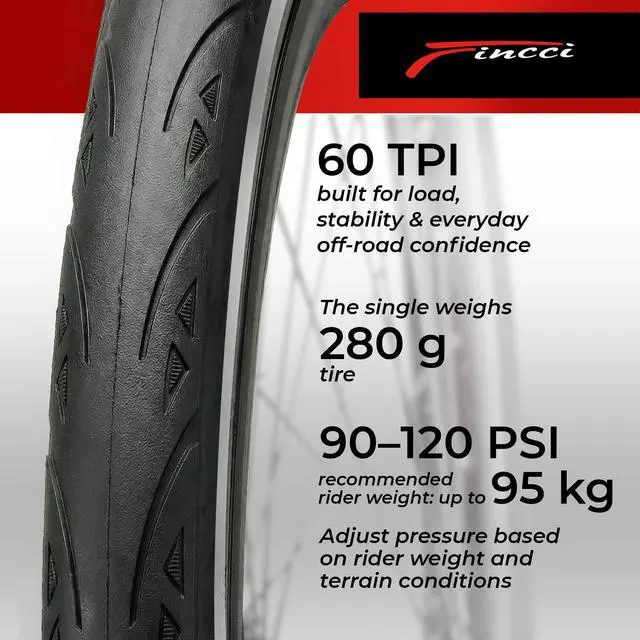 Alt view image 5 of 7 - 700x25c Tire - Road Bike Tires 25-622 with 1 mm Nylon Anti Puncture - Black 700c Bike Tire Puncture Proof with Kevlar for Racing, Hybrid, Folding Bicycles - Flatless Bike Tires 28 inch