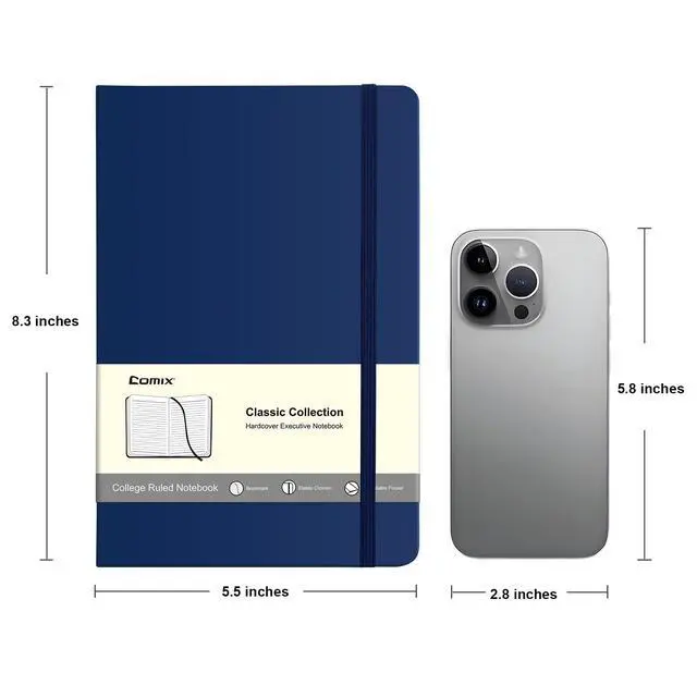 Alt view image 3 of 7 - 24 Pack Lined Journal Notebooks for Work, 240 Pages, 5.5" x 8.3", A5 Hardcover Journaling Notebooks for Notes-taking Writing, Business Notebooks Jounrnals for Office School