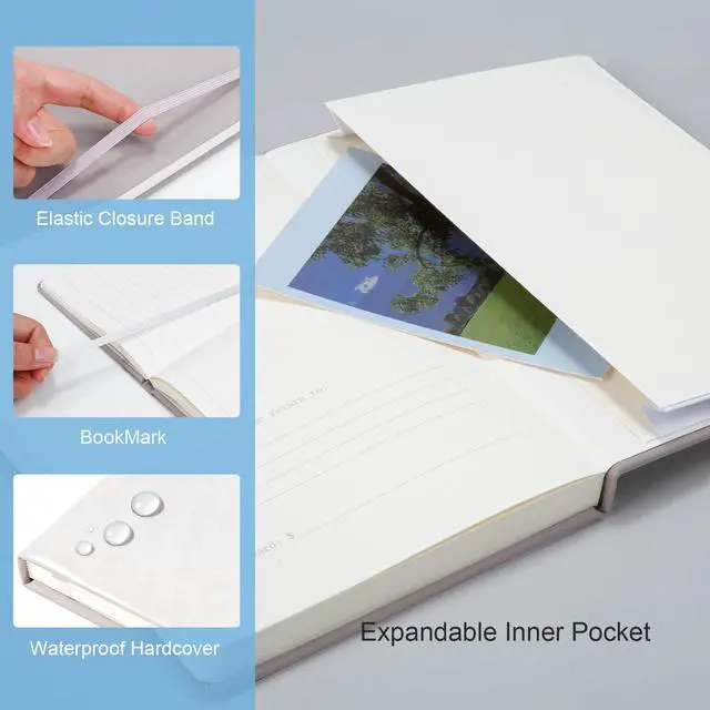 Alt view image 6 of 7 - 24 Pack Lined Journal Notebooks for Work, 240 Pages, Medium 5.5" x 8.3", A5 Hardcover Journaling Notebooks for Business School Office, Notebooks Journals for Women & Men