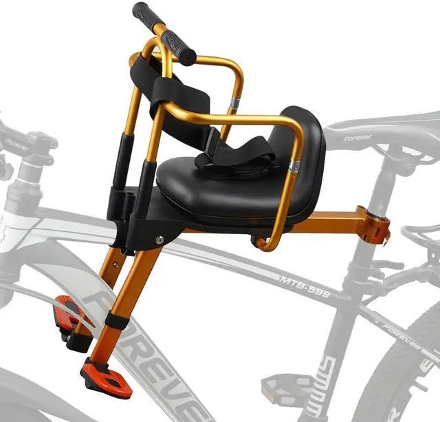 Main image of Front Child Bike Seat,Foldable Front Mounted Kids with Backrest and Footrest, Child Bicycle Seat Design for Adult Bicycles,Mountain Bike