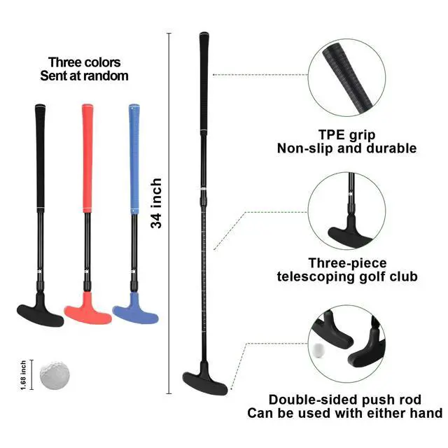 Alt view image 5 of 7 - Golf Putting Mat, Practice Golf Putting Green Training Aid for Indoor, Outdoor at Home, Office, Backyard with Putter and Balls 9.84 ft