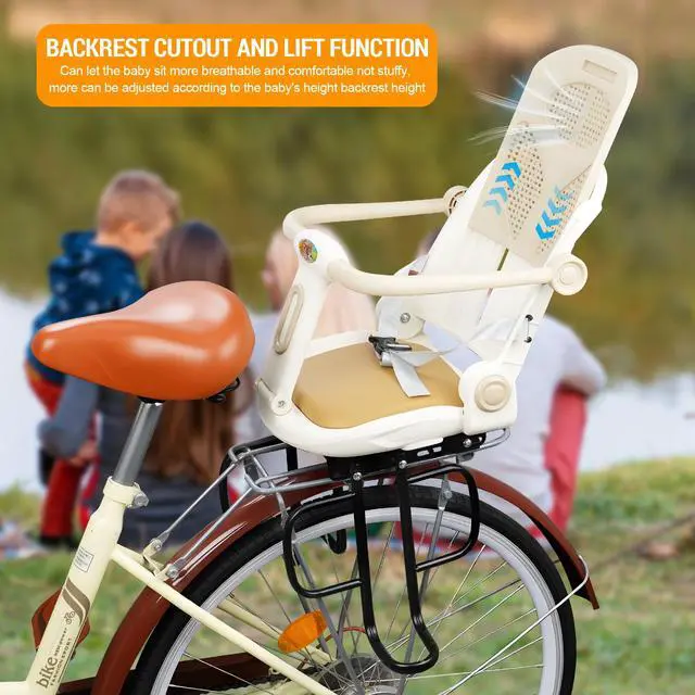Alt view image 3 of 7 - Rear Child Bike Seat, Rear Kid Bike Seat, Toddler Bike Seat for Adult Bikes for Baby Ages 6 Months to 6 Years