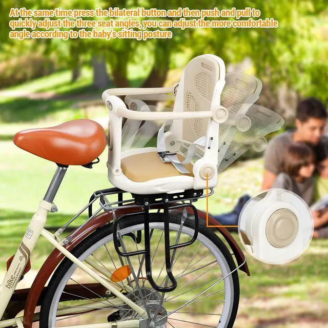 Alt view image 5 of 7 - Rear Child Bike Seat, Rear Kid Bike Seat, Toddler Bike Seat for Adult Bikes for Baby Ages 6 Months to 6 Years