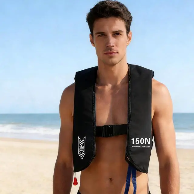 Alt view image 3 of 7 - Inflatable Life-Jacket for Adults| Life-Vest with Automatic/Manual Multifunctional Inflation-PFD| Lightweight & Compact Supports up to 300lbs for Kayaking Fishing Boating