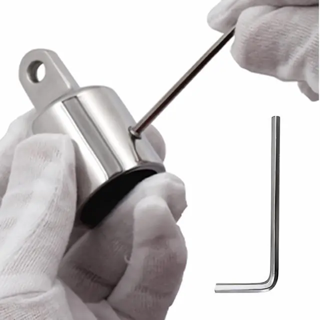 Alt view image 6 of 6 - Bimini Top Hardware Kit, 12 PCS Replacement Parts Set Eye End Caps Jaw Slide Deck Hinge with Quick Release Pin 316 Stainless Steel Boat Canopy Fittings