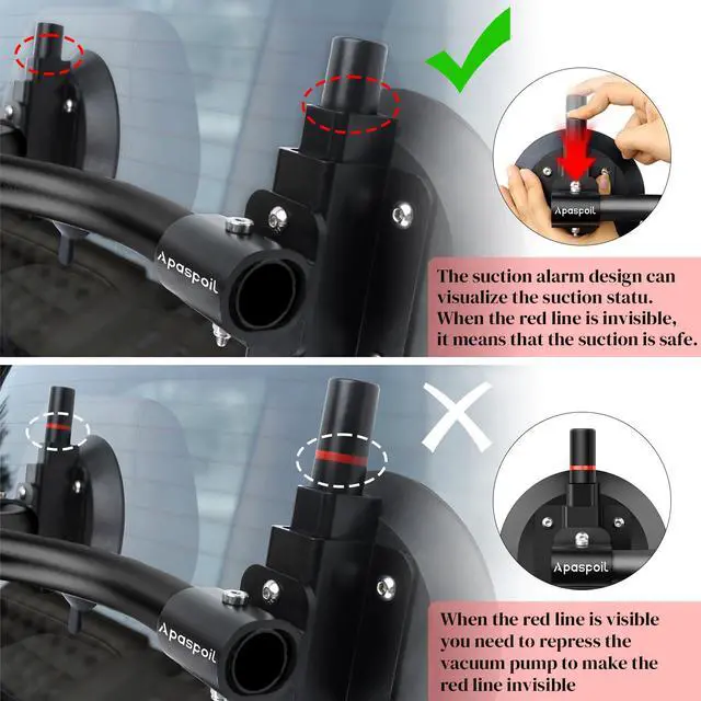 Alt view image 5 of 7 - Kayak Roller,Heavy-Duty Kayak Loader Assist with Triangular Tripod Base & Vacuum Pump for Car Roof,Truck SUV,No-Drill Suction Cup Mount with V-Style Design for Wide Kayaks,280 LBS Capacity
