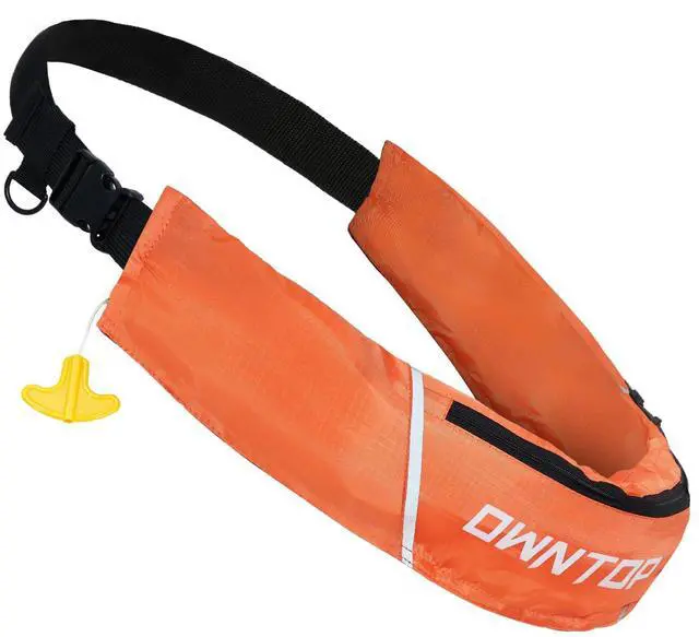 Main image of Automatic/Manual Inflatable Swim Belt Pack, Manual Convertible Swim Jacket for Adults, 24g CO2 Cylinder Included, Low Profile for Kayak, Fishing, Paddle Sports