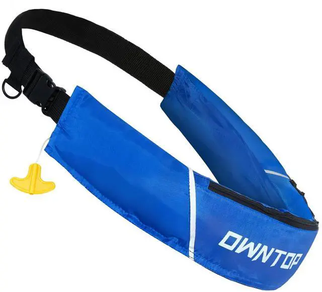Main image of Automatic/Manual Inflatable Swim Belt Pack, Manual Convertible Swim Jacket for Adults, 24g CO2 Cylinder Included, Low Profile for Kayak, Fishing, Paddle Sports