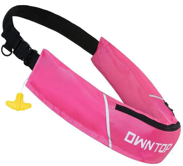 Main image of Automatic/Manual Inflatable Swim Belt Pack, Manual Convertible Swim Jacket for Adults, 24g CO2 Cylinder Included, Low Profile for Kayak, Fishing, Paddle Sports