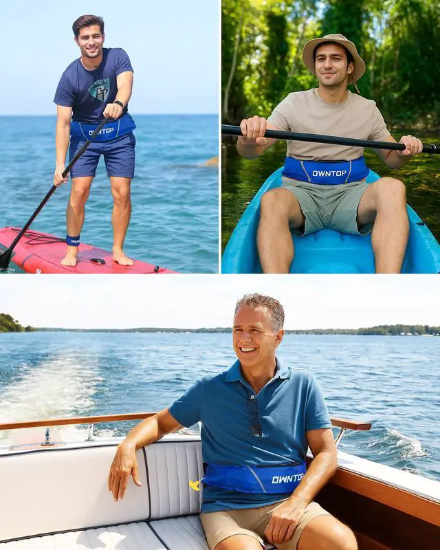 Alt view image 7 of 7 - Automatic/Manual Inflatable Swim Belt Pack, Manual Convertible Swim Jacket for Adults, 24g CO2 Cylinder Included, Low Profile for Kayak, Fishing, Paddle Sports