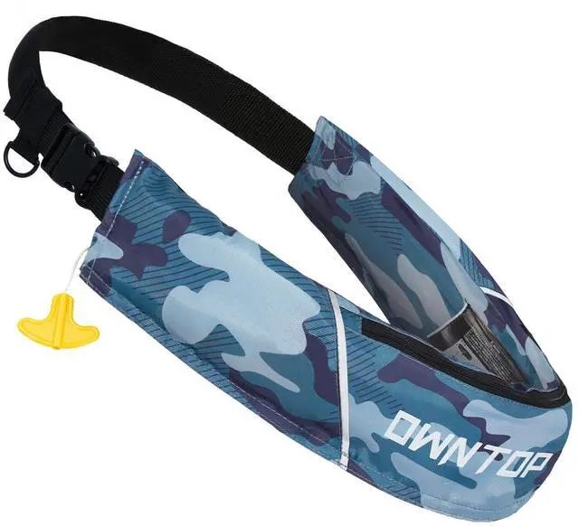 Main image of Automatic/Manual Inflatable Swim Belt Pack, Manual Convertible Swim Jacket for Adults, 24g CO2 Cylinder Included, Low Profile for Kayak, Fishing, Paddle Sports