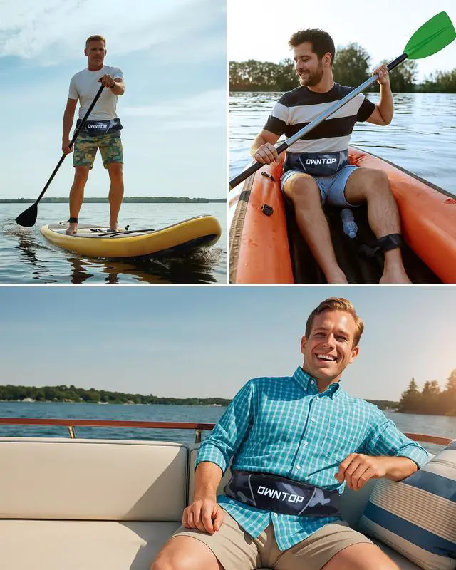Alt view image 7 of 7 - Automatic/Manual Inflatable Swim Belt Pack, Manual Convertible Swim Jacket for Adults, 24g CO2 Cylinder Included, Low Profile for Kayak, Fishing, Paddle Sports