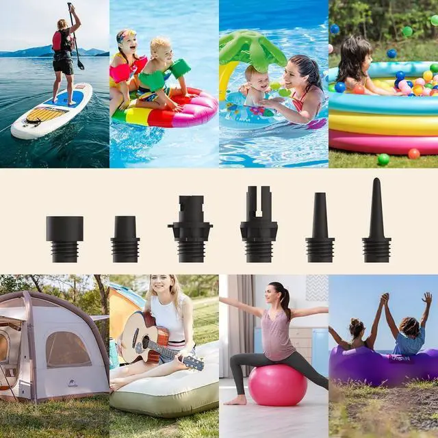 Alt view image 7 of 7 - 20PSI Electric SUP Pump, Rechargeable Battery & 12V Car Powered, Dual Stage Inflation Deflation Auto-Off, Portable Air Pump for Paddle Board Kayak Tent Inflatable Bed