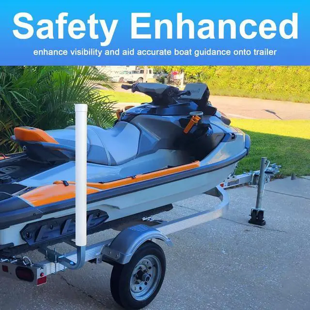 Alt view image 5 of 7 - Boat Trailer Guides 40/48 Height Adjustable, Rustproof Galvanized Steel Boat Trailer Guides Poles Kits with PVC Pipes,for Ski Boat, Fishing Boat, Sailboat Trailer