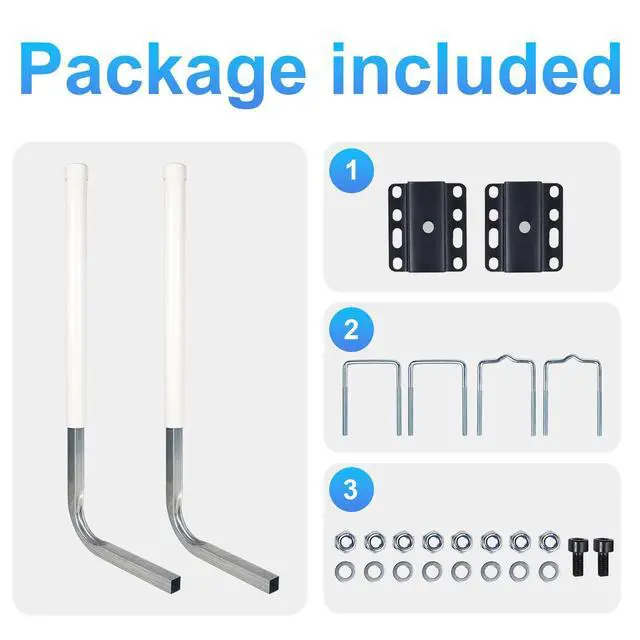 Alt view image 7 of 7 - Boat Trailer Guides 40/48 Height Adjustable, Rustproof Galvanized Steel Boat Trailer Guides Poles Kits with PVC Pipes,for Ski Boat, Fishing Boat, Sailboat Trailer