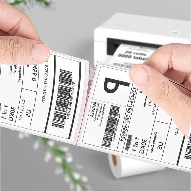 Alt view image 4 of 6 - 4"X6" Thermal Shipping Labels, 5000 Labels, 20 Rolls, Compatible with Rollo, Munbyn, iDPRT Thermal Printers