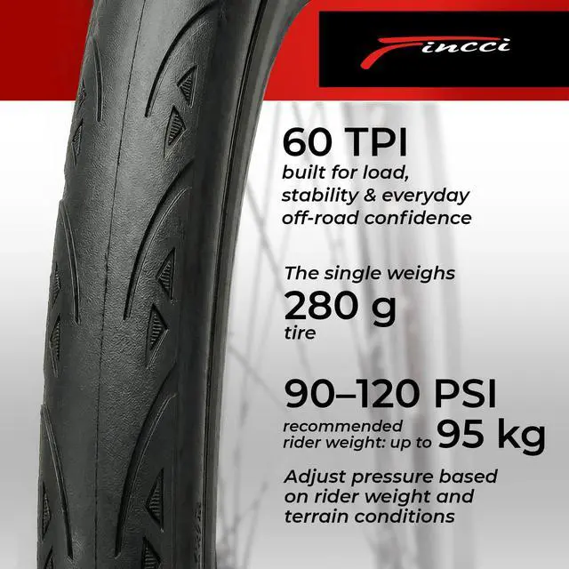 Alt view image 5 of 7 - Pair 700x23c Road Bike Tires - Foldable 23-622 with 1mm Anti Puncture 28" | Folding 28 inch Bicycle Tyres, Accessories for Racing, Touring and Cycling Bikes, Front and Rear Replacement
