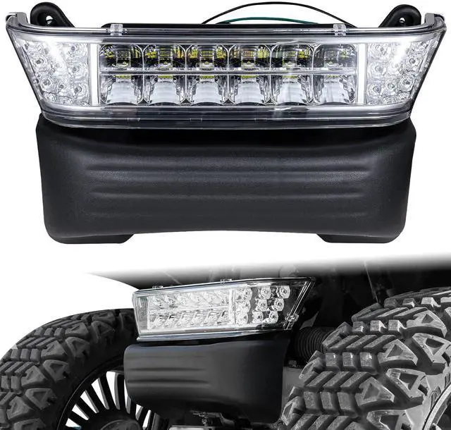 Main image of Upgrade Golf Cart Headlight Kit with Bumper for Club Car Precedent 2004-UP, Golf Cart Front LED Light Kit Replacement 12V for Club Car Precedent