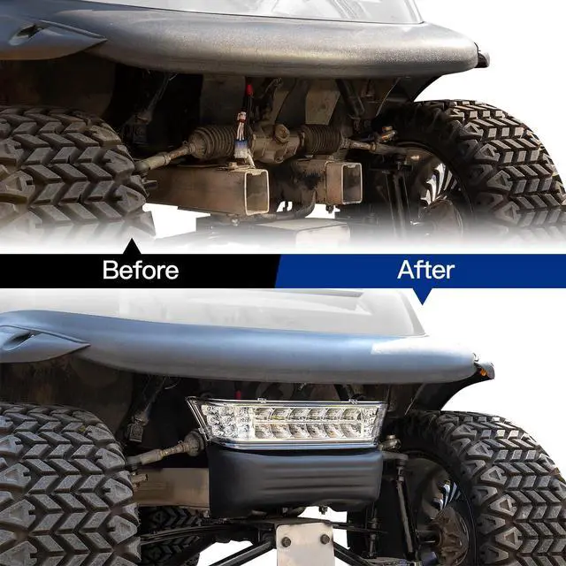 Alt view image 4 of 6 - Upgrade Golf Cart Headlight Kit with Bumper for Club Car Precedent 2004-UP, Golf Cart Front LED Light Kit Replacement 12V for Club Car Precedent