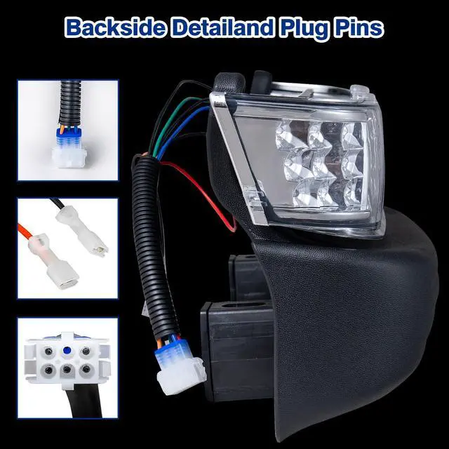 Alt view image 3 of 6 - Upgrade Golf Cart Headlight Kit with Bumper for Club Car Precedent 2004-UP, Golf Cart Front LED Light Kit Replacement 12V for Club Car Precedent
