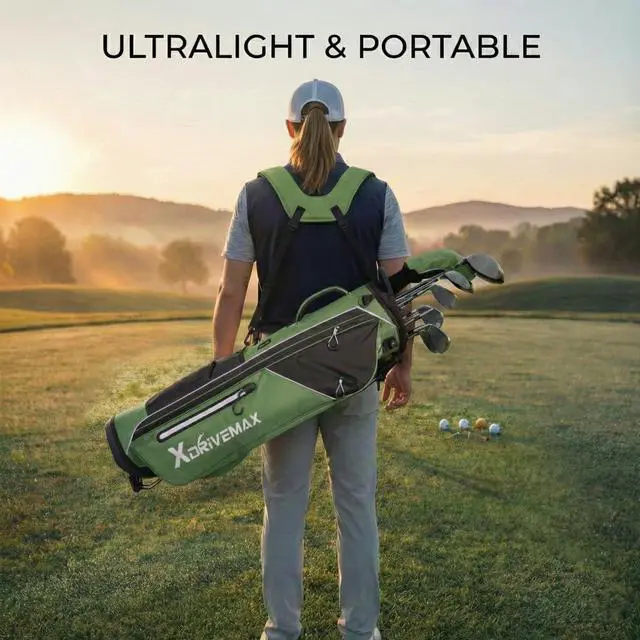 Alt view image 2 of 7 - Golf Stand Bag, Ultra Lightweight Compact Design for Walking Rounds, Easy-Carry Slim 4-Way Top for Multiple Pieces, for Par 3 & Practice