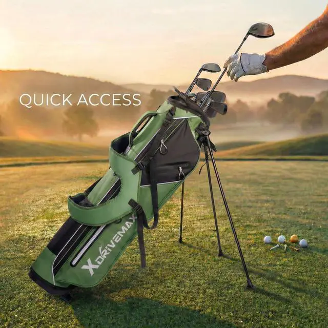 Alt view image 3 of 7 - Golf Stand Bag, Ultra Lightweight Compact Design for Walking Rounds, Easy-Carry Slim 4-Way Top for Multiple Pieces, for Par 3 & Practice