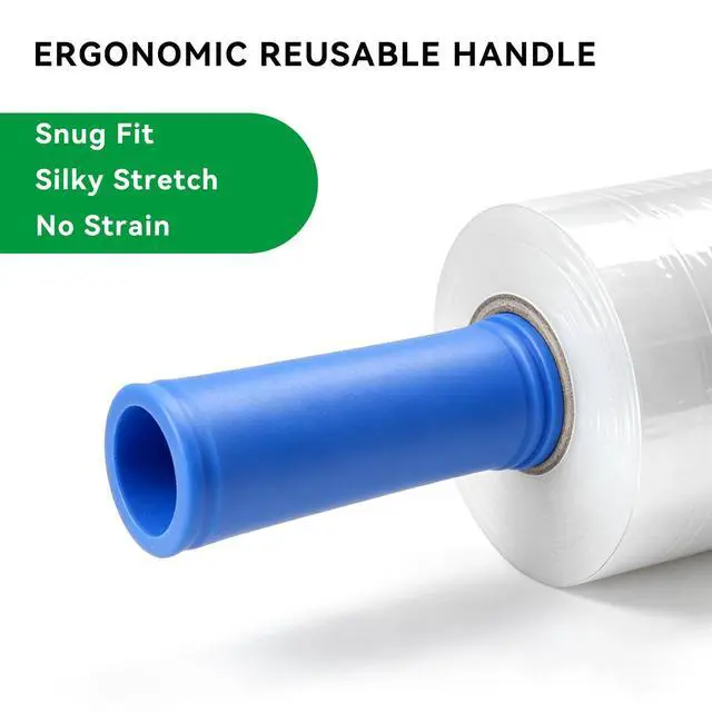 Alt view image 5 of 7 - Plastic Shrink Wrap Roll for Moving, 5" x 1200' -12 Rolls | 80 Gauge, 500% Stretch, Heavy Duty, With Handles, Saran Wrap For Moving, Shipping, Packing, Pallet & Furniture Protection