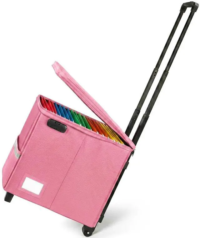 Main image of Fireproof Rolling File Box with Wheels for Letter & Legal Size Files | Fireproof File Box with Wheels, Collapsible Rolling Fireproof Document Bag with Lock for Legal/Letter Size Files